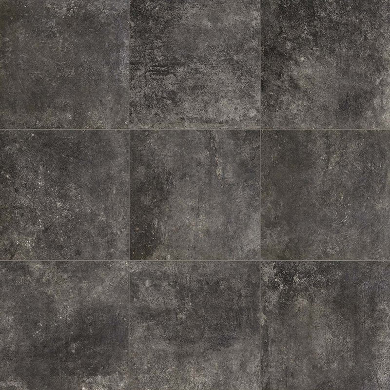 Cement Effect Porcelain Stoneware Rectified Natural 60x60 9mm Charcoal Artifact - Florim