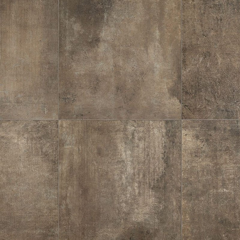 Cement Effect Porcelain Stoneware Rectified Natural 80x80 9mm Brun Matieres De Rex - Florim