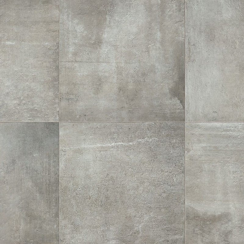 Cement Effect Porcelain Stoneware Rectified Natural 80x80 9mm Light Grey Matieres De Rex - Florim