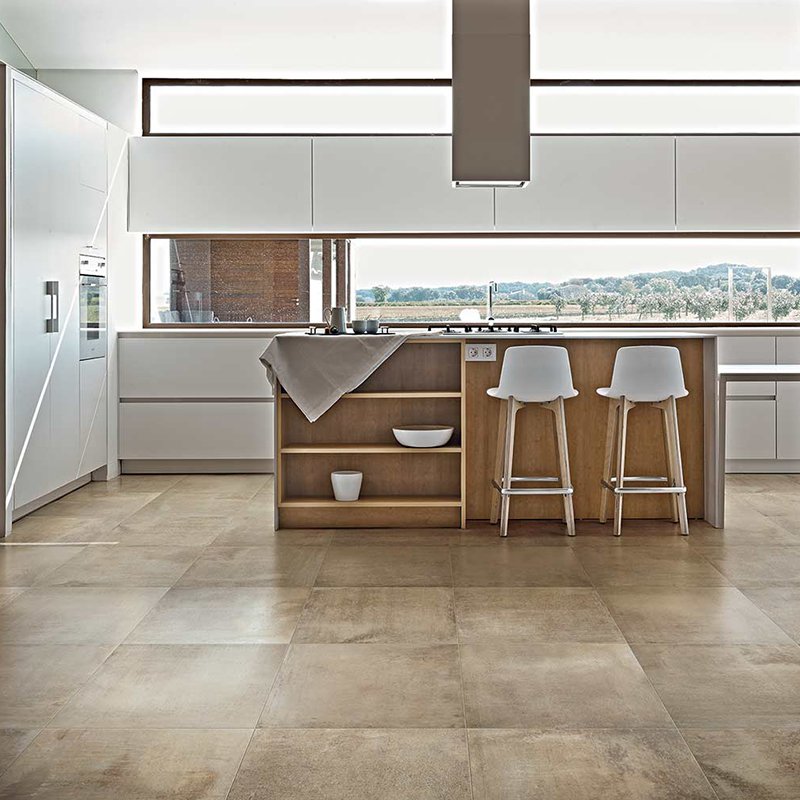Cement Effect Porcelain Stoneware Rectified Natural 80x80 9mm Mou Matieres De Rex - Florim