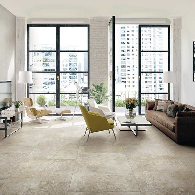 Gres Porcellanato Effetto Cemento Rettificato Naturale 80x80 9mm Sand Artifact - Florim