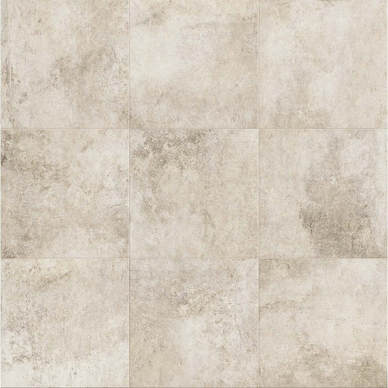 Cement Effect Porcelain Stoneware Rectified Natural 80x80 9mm White Artifact - Florim