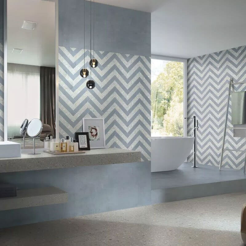 Gres Porcellanato Effetto Graniglia Rettificato Grip 60x120 9mm Blueberry Match up - Florim