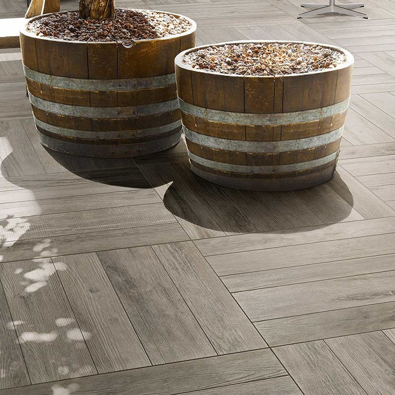 Gres Porcellanato Effetto Legno Grip 40x80 Grey Details Wood - Florim
