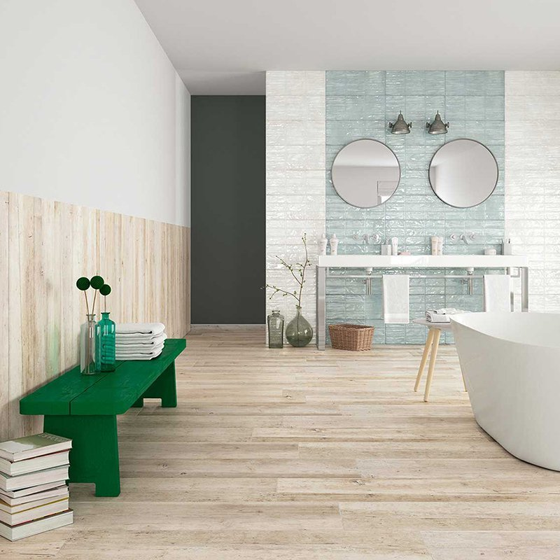 Gres Porcellanato Effetto Legno Naturale 20x120 Acero Essenza - Herberia