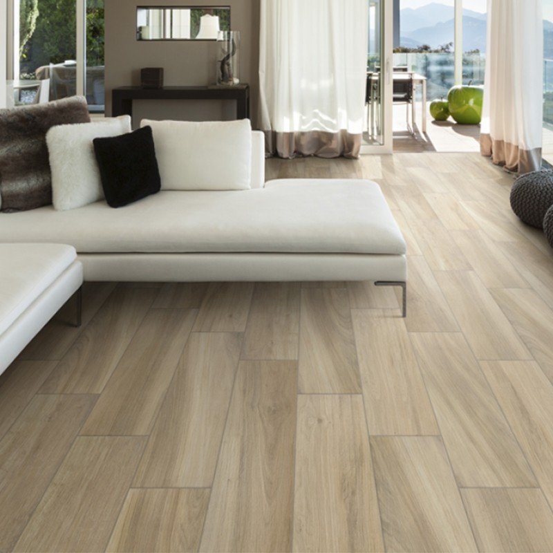 Gres Porcellanato Effetto Legno Naturale 20x80 Miele Savage - Abitare