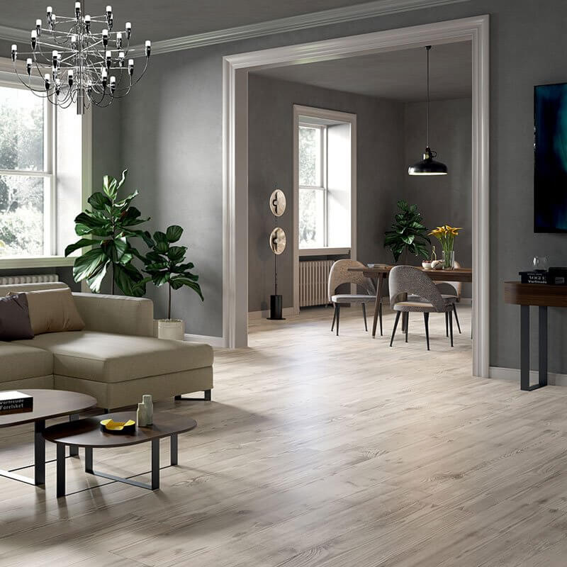 Gres Porcellanato Effetto Legno Rettificato Grip 20x120 8.5mm Bianco Just Mix - Gardenia Orchidea