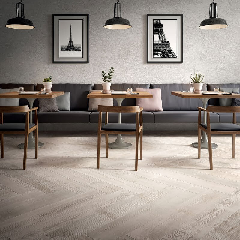 Gres Porcellanato Effetto Legno Rettificato Grip 20x120 8.5mm Bianco Just Mix - Gardenia Orchidea
