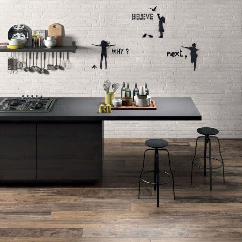 Gres Porcellanato Effetto Legno Rettificato Grip 20x120 8.5mm Clay Dolphin - ABK