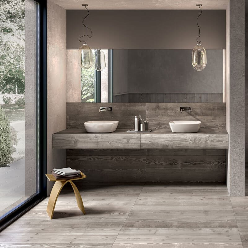 Gres Porcellanato Effetto Legno Rettificato Grip 20x120 8.5mm Grigio Just Mix - Gardenia Orchidea