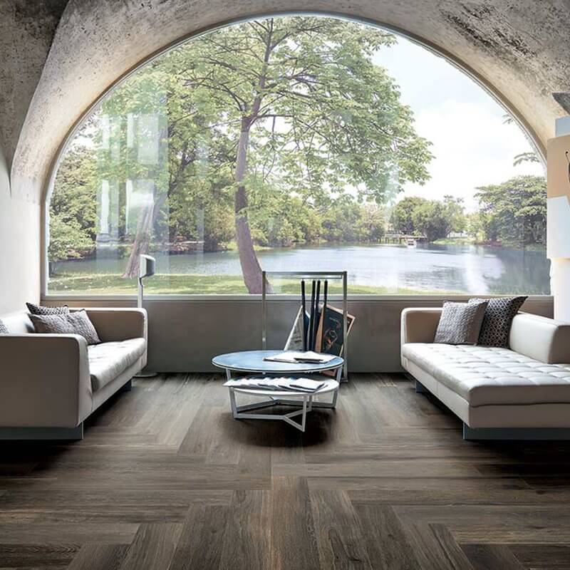 Gres Porcellanato Effetto Legno Rettificato Grip 20x120 9mm Choco Planches De Rex - Florim