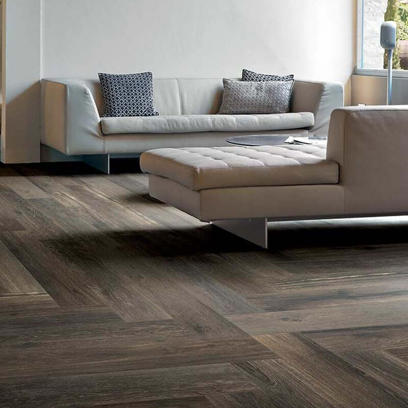 Gres Porcellanato Effetto Legno Rettificato Grip 20x120 9mm Choco Planches De Rex - Florim