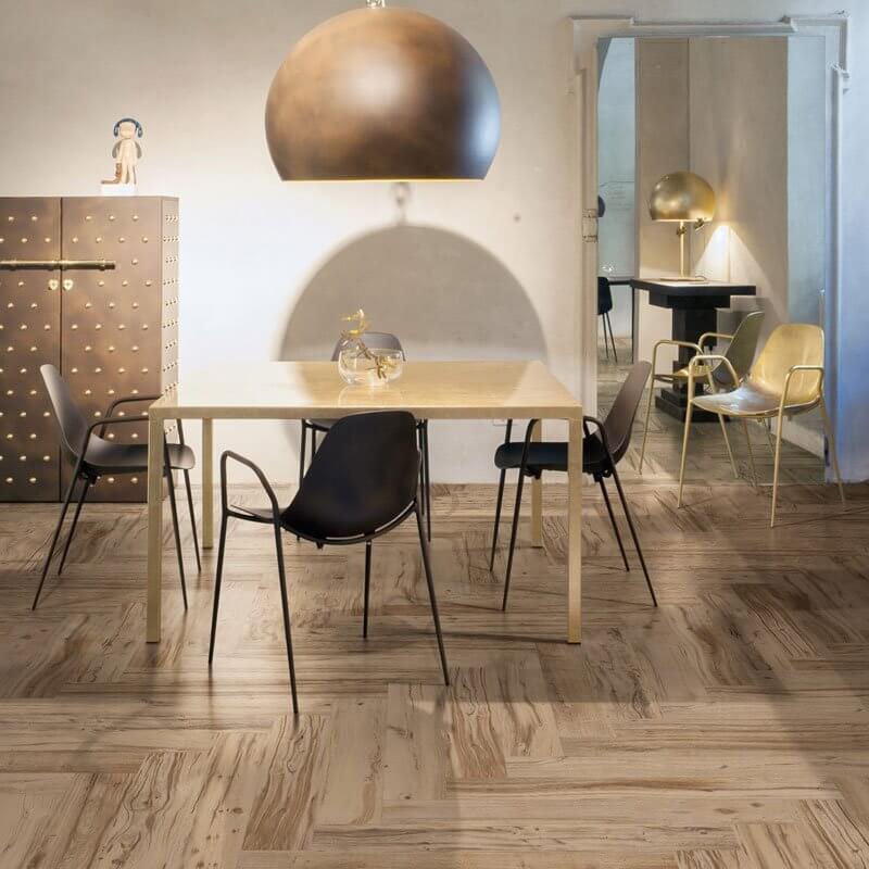 Gres Porcellanato Effetto Legno Rettificato Naturale 16x100 8.5mm Beige scuro Just Venice - Gardenia Orchidea
