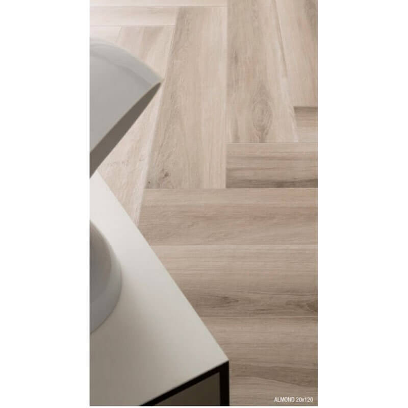 Gres Porcellanato Effetto Legno Rettificato Naturale 20x120 8.5mm Almond Just Color - Gardenia Orchidea