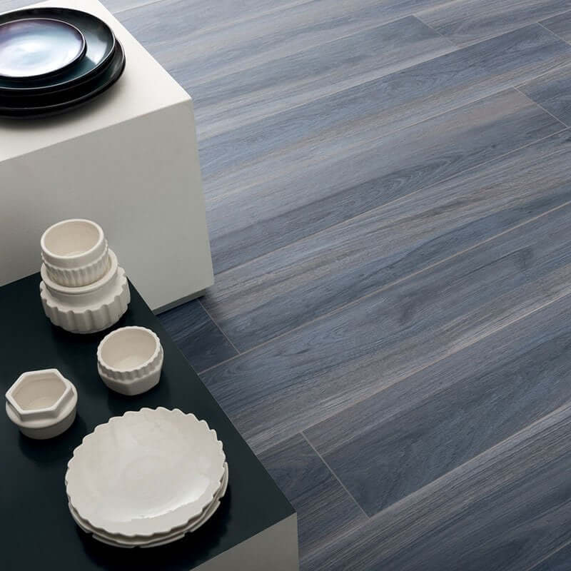 Gres Porcellanato Effetto Legno Rettificato Naturale 20x120 8.5mm Blue Just Color - Gardenia Orchidea