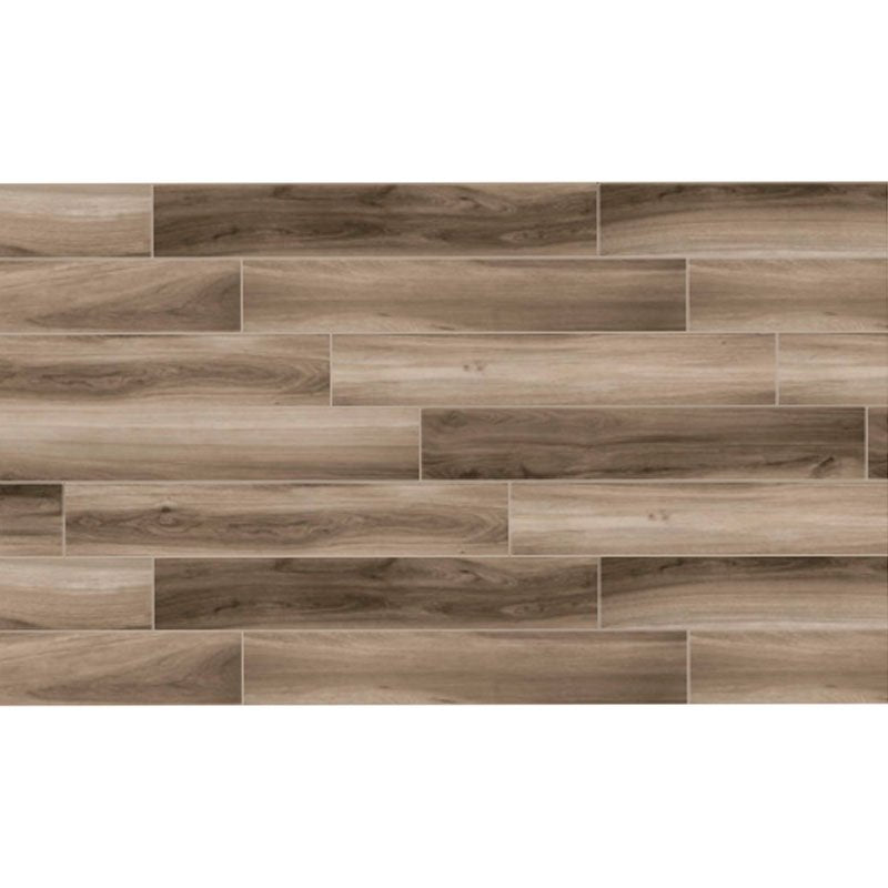 Natural Rectified Wood Effect Porcelain Stoneware 20x120 8.5mm Brown Just Color - Gardenia Orchidea