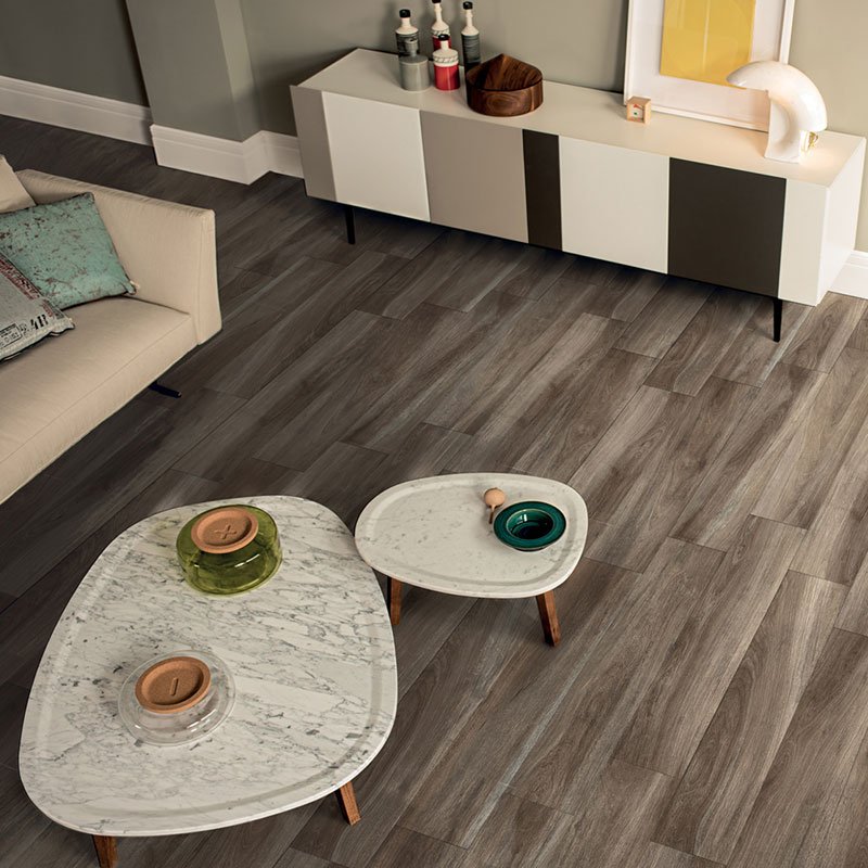 Natural Rectified Wood Effect Porcelain Stoneware 20x120 8.5mm Brown Just Color - Gardenia Orchidea