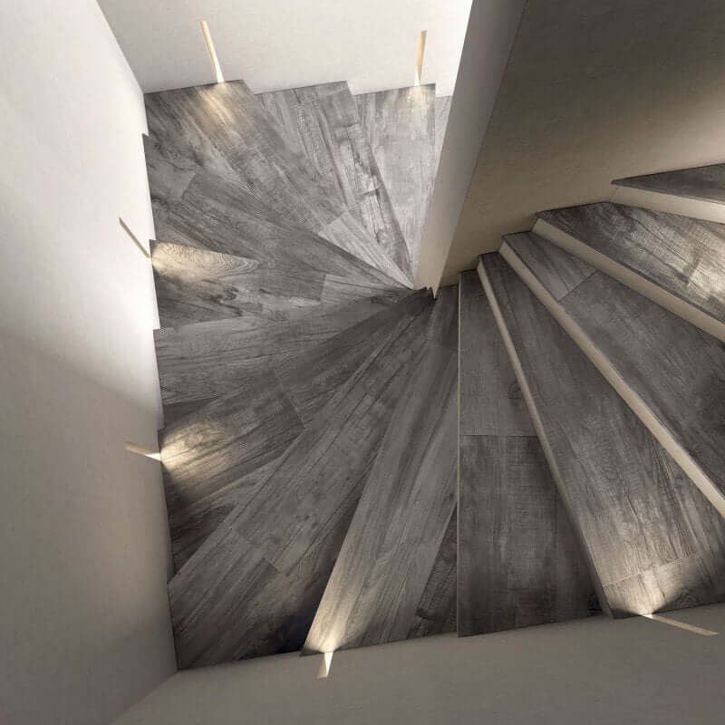 Gres Porcellanato Effetto Legno Rettificato Naturale 20x120 8.5mm Grey Dolphin - ABK