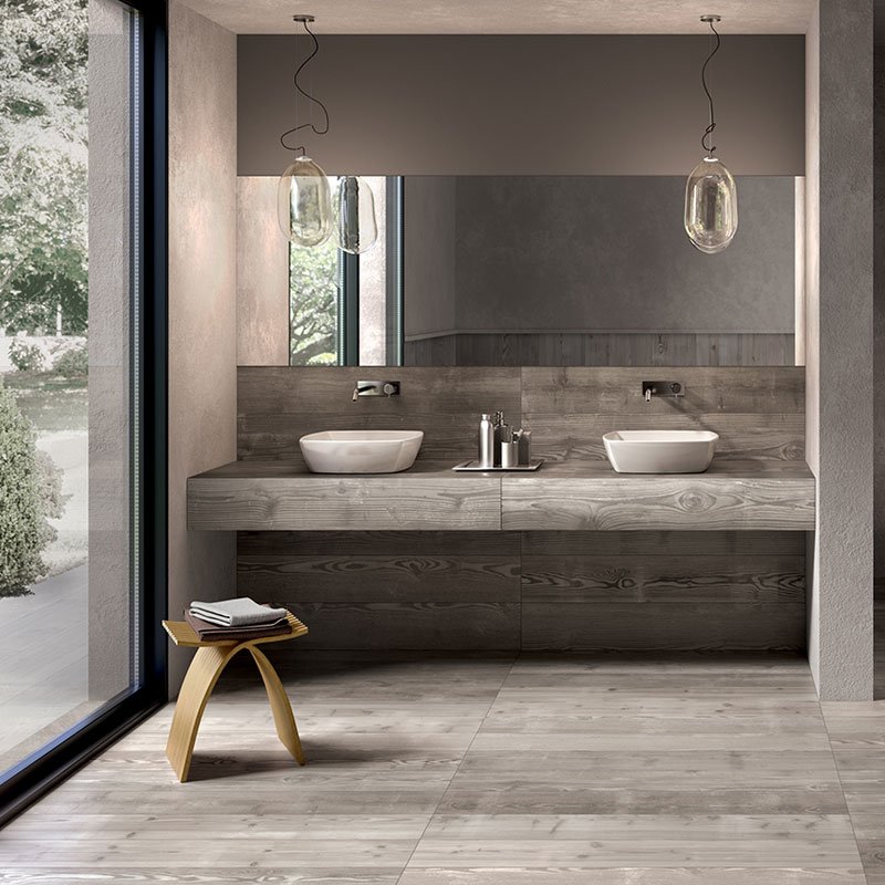 Gres Porcellanato Effetto Legno Rettificato Naturale 20x120 8.5mm Grigio Just Mix - Gardenia Orchidea