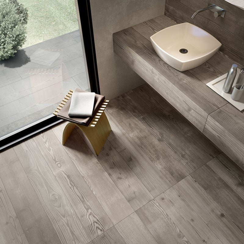 Gres Porcellanato Effetto Legno Rettificato Naturale 20x120 8.5mm Grigio Just Mix - Gardenia Orchidea
