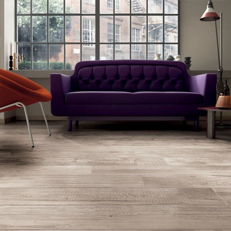 Gres Porcellanato Effetto Legno Rettificato Naturale 20x120 8.5mm Milk Dolphin - ABK