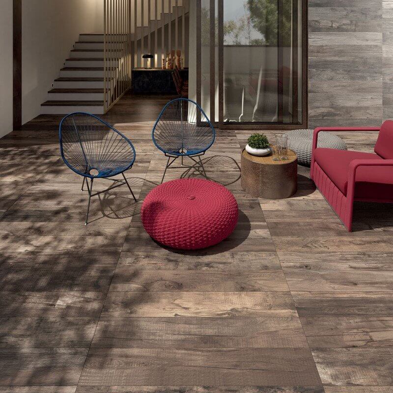 Gres Porcellanato Effetto Legno Rettificato Naturale 20x120 8.5mm Oak Dolphin - ABK