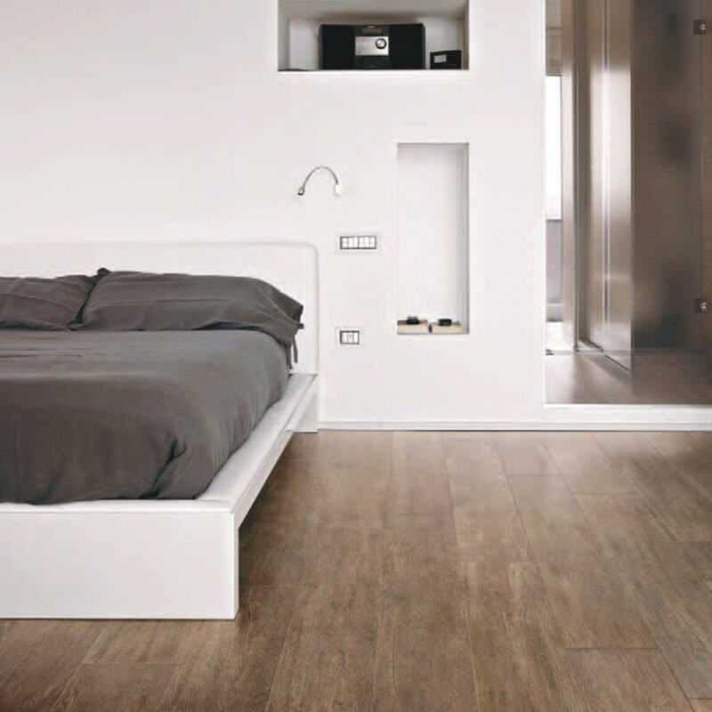 Gres Porcellanato Effetto Legno Rettificato Naturale 20x120 9mm Brown Selection Oak - Florim