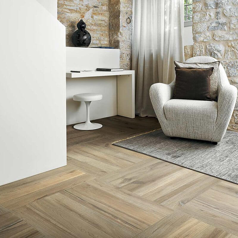 Gres Porcellanato Effetto Legno Rettificato Naturale 20x120 9mm Miel Planches De Rex - Florim