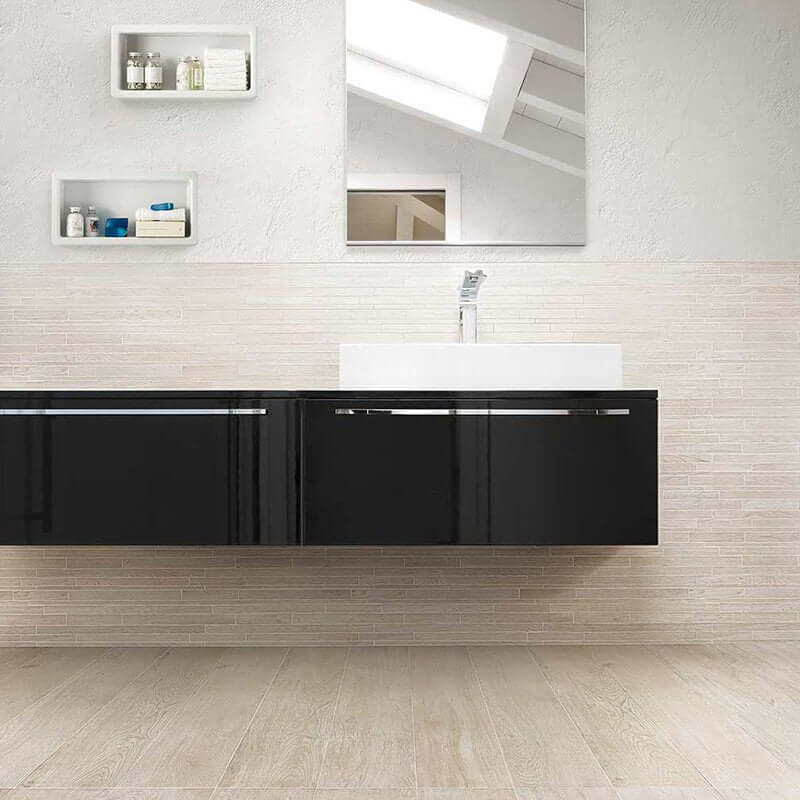 Gres Porcellanato Effetto Legno Rettificato Naturale 20x120 9mm White Selection Oak - Florim