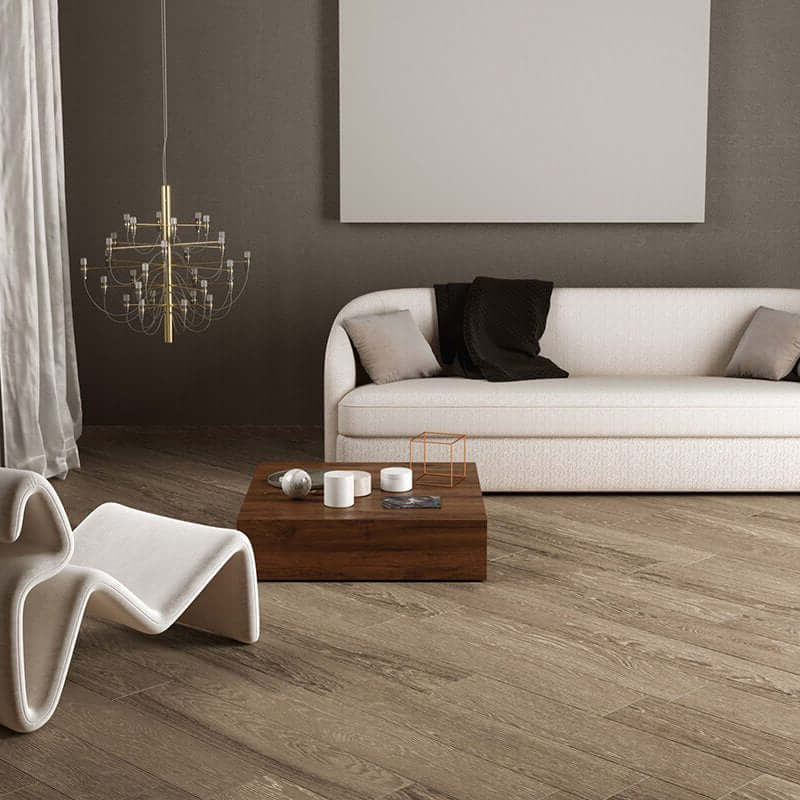 Wood Effect Porcelain Stoneware Non-Rectified Natural 20x90 9.5mm Antique Oak - Herberia