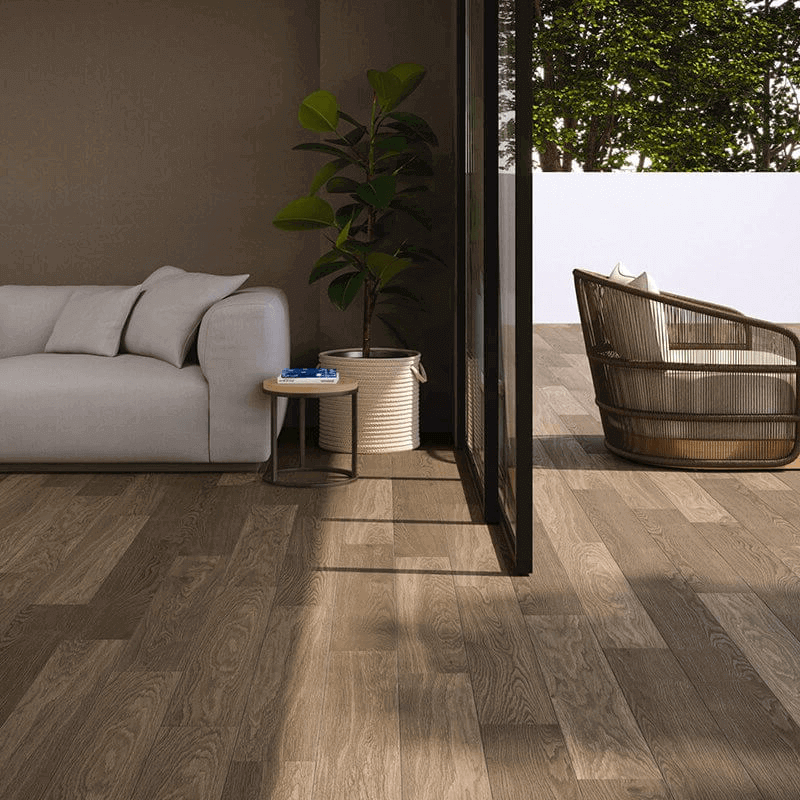 Gres Porcellanato Effetto Legno Rettificato 30x120 Moro Rovere - Herberia