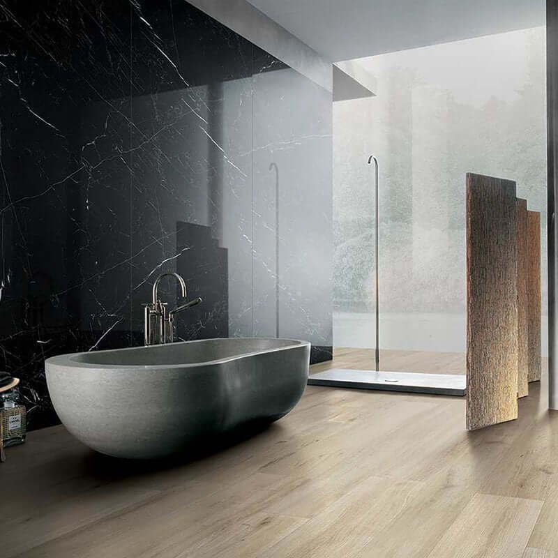 Gres Porcellanato Effetto Legno Rettificato Naturale 80x80 9mm Amande Planches De Rex - Florim