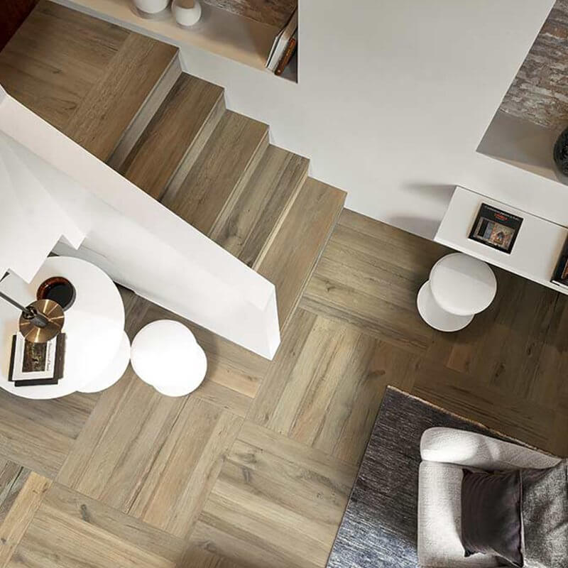 Gres Porcellanato Effetto Legno Rettificato Naturale 80x80 9mm Miel Planches De Rex - Florim