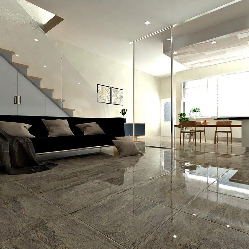 Gres Porcellanato Effetto Marmo Levigato 60x60 Antracite Star - Peronda