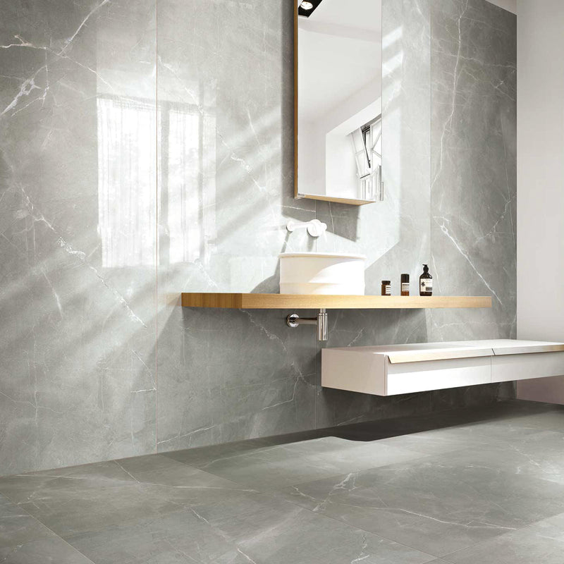 Gres Porcellanato Effetto Marmo Lucido 60x60 Amani Grey Timeless - Florim