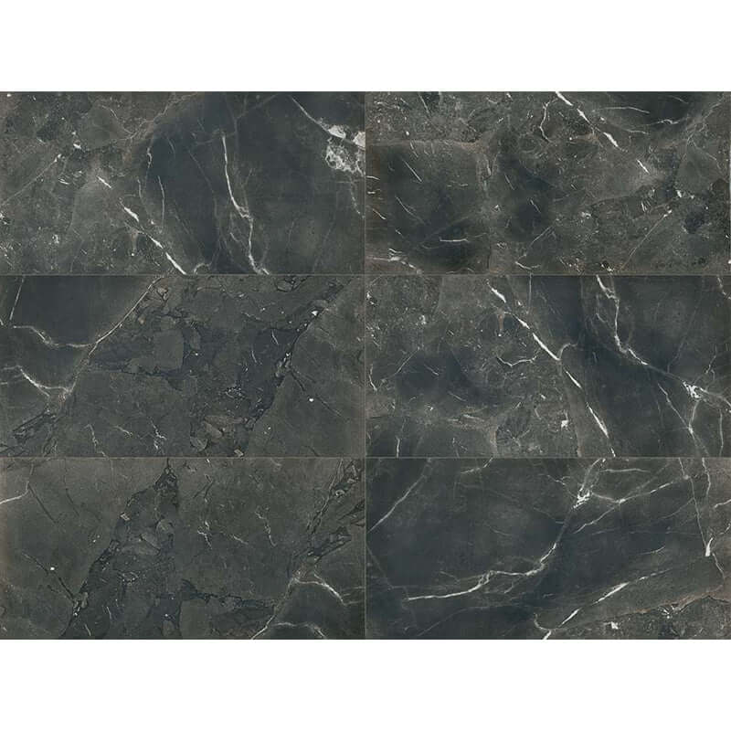 Gres Porcellanato Effetto Marmo Rettificato Grip 30x60 9mm Black Deep Timeless - Florim