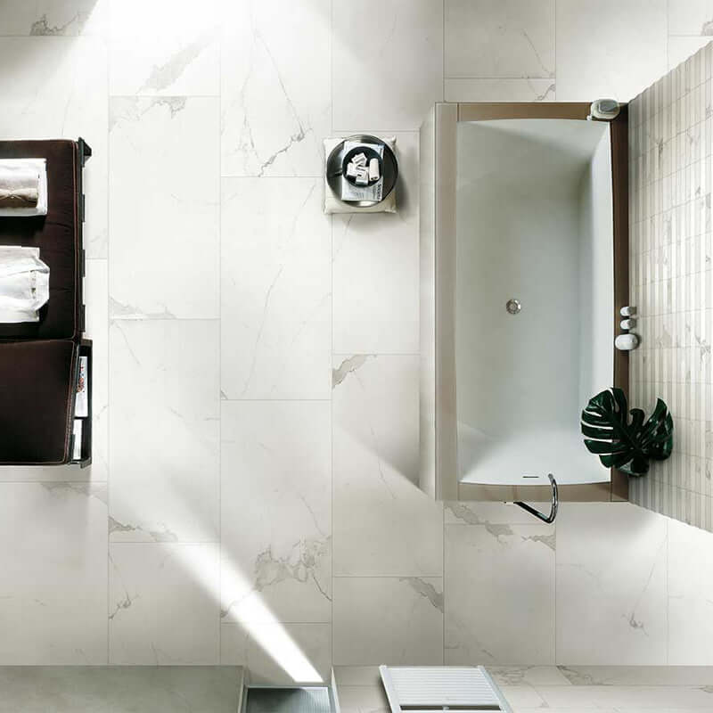 Gres Porcellanato Effetto Marmo Rettificato Grip 30x60 9mm Calacatta Timeless - Florim