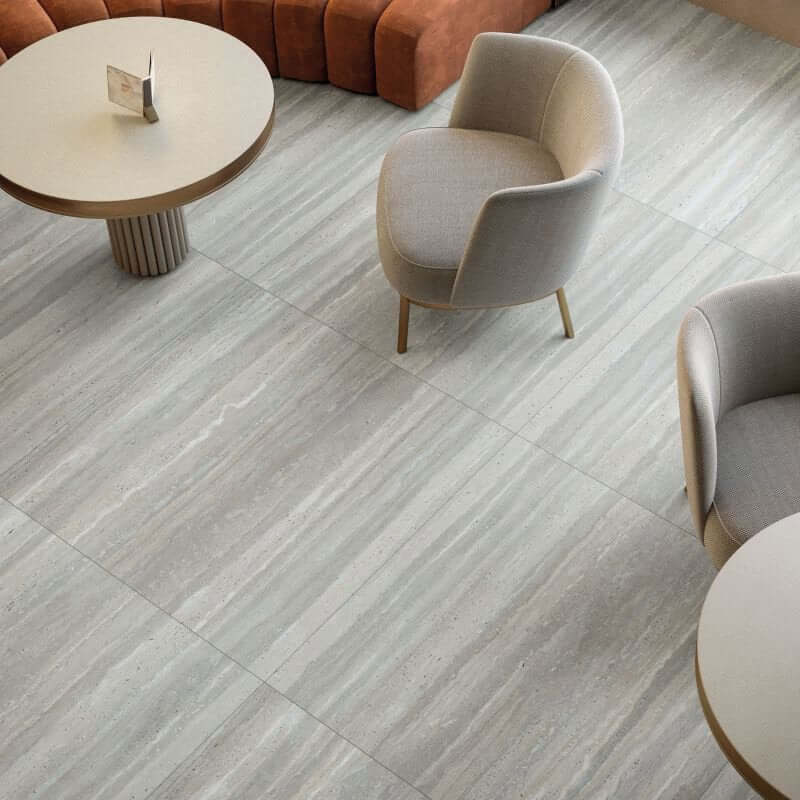 Gres Porcellanato Effetto Marmo Rettificato Lappato 60x120 8.5mm Greige Dorica - Ariana