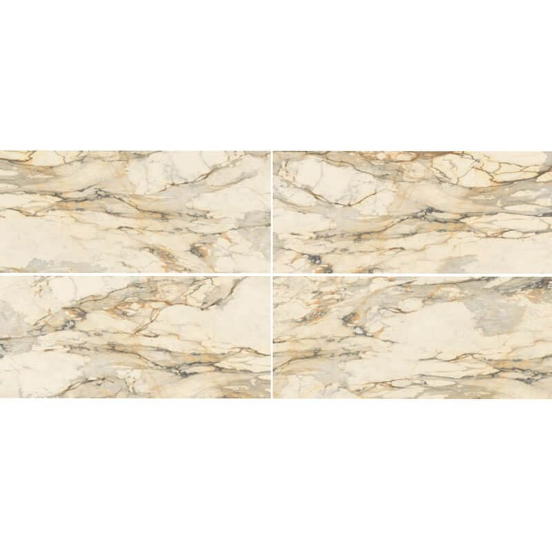 Gres Porcellanato Effetto Marmo Rettificato Lucido 120x120 6mm Antique Brown La Marmoteca - Gardenia Orchidea