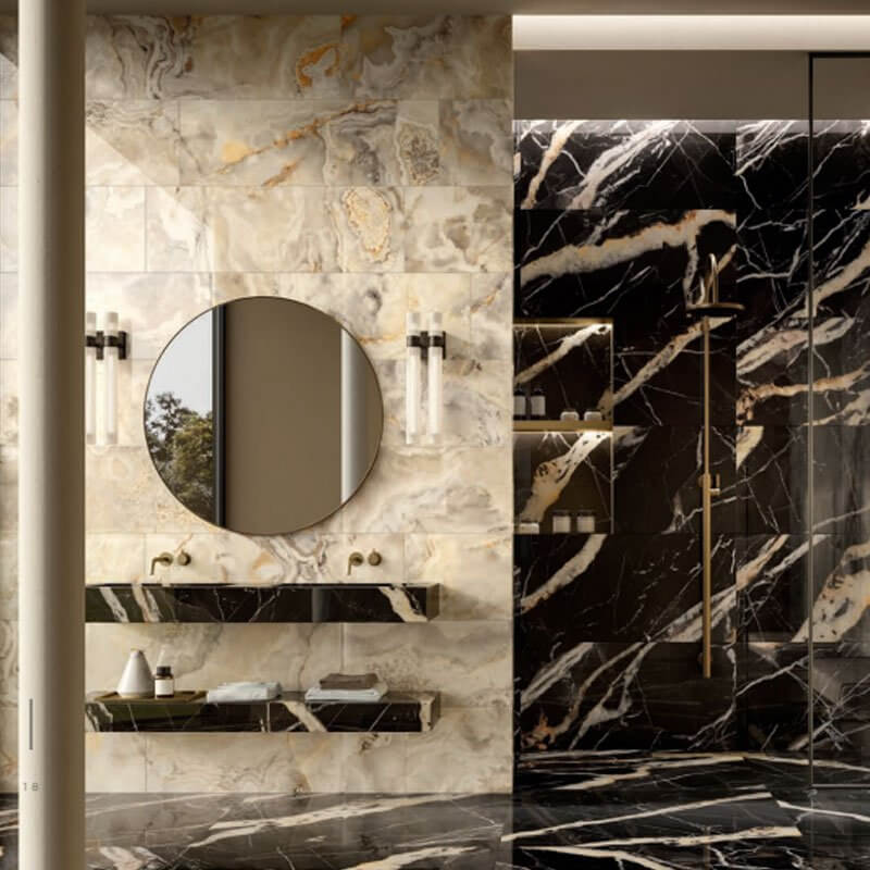 Gres Porcellanato Effetto Marmo Rettificato Lucido 120x120 6mm Cosmic Ivory La Marmoteca - Gardenia Orchidea