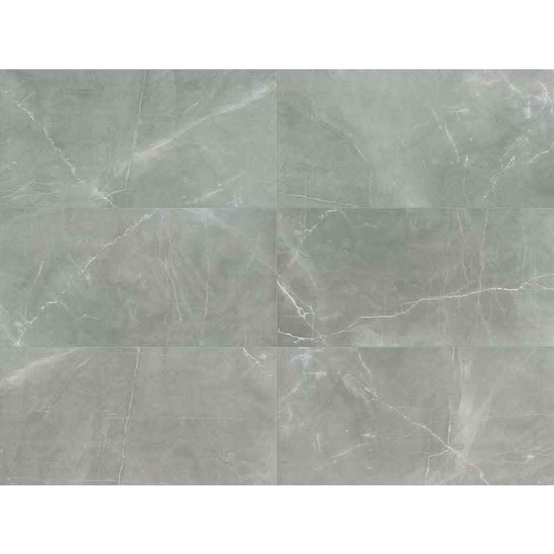Gres Porcellanato Effetto Marmo Rettificato Lucido 30x60 9mm Amani Grey Timeless - Florim