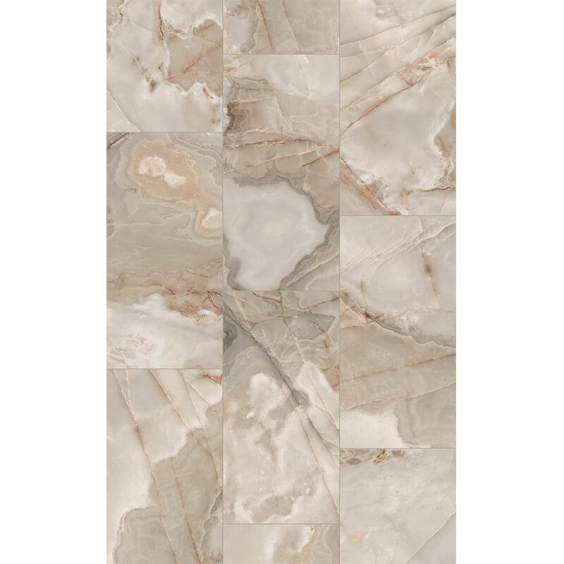 Gres Porcellanato Effetto Marmo Rettificato Lucido 30x60 9mm Noisette Reves de Rex - Florim