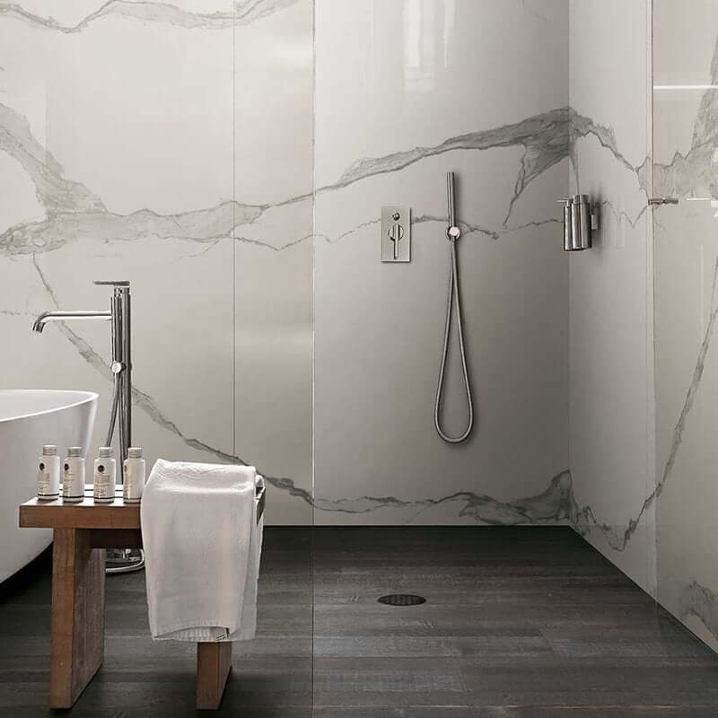 Gres Porcellanato Effetto Marmo Rettificato Lucido 60x120 6mm Statuario I classici - Florim