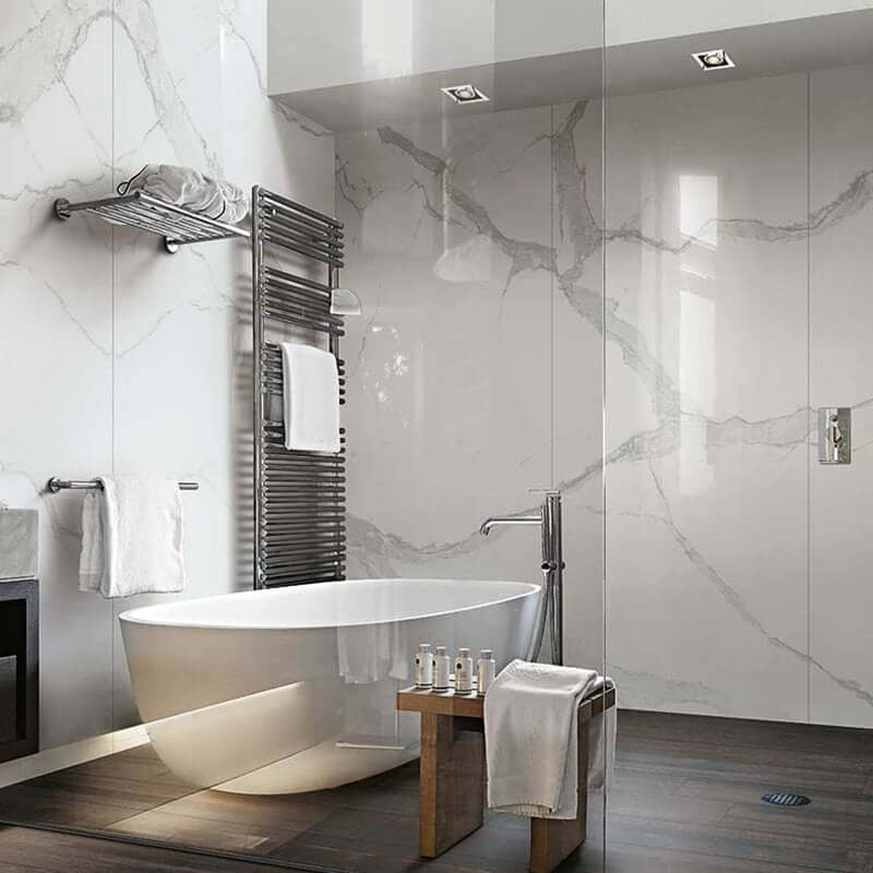 Gres Porcellanato Effetto Marmo Rettificato Lucido 60x120 6mm Statuario I classici - Florim