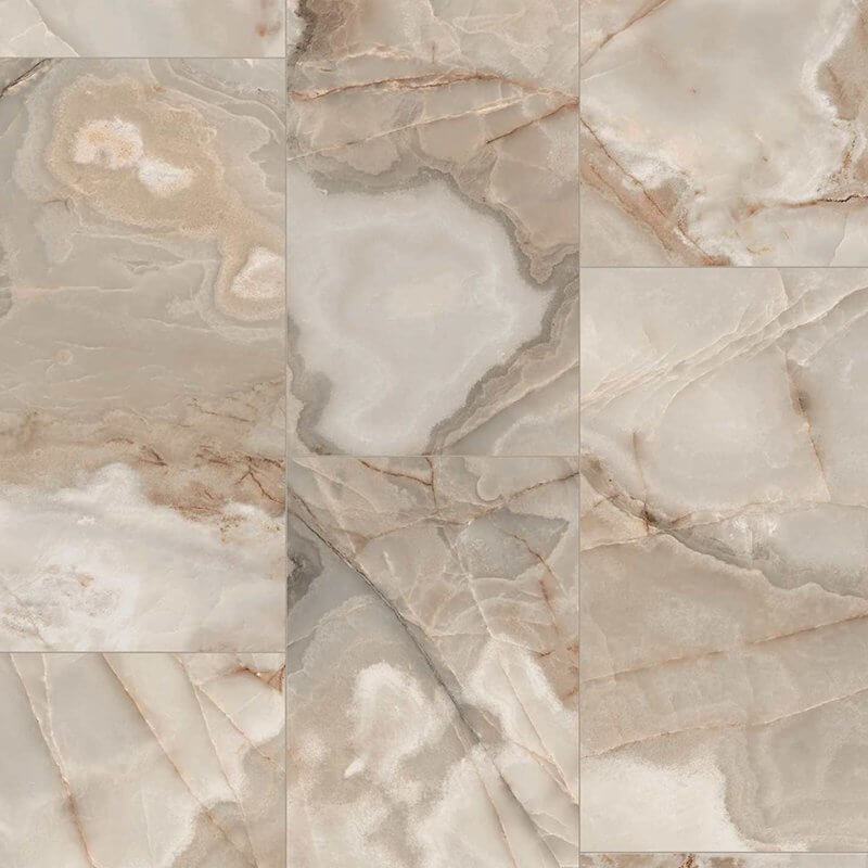 Gres Porcellanato Effetto Marmo Rettificato Lucido 60x120 9mm Noisette Reves de Rex - Florim