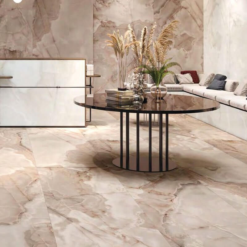 Gres Porcellanato Effetto Marmo Rettificato Lucido 60x120 9mm Rose Reves de Rex - Florim