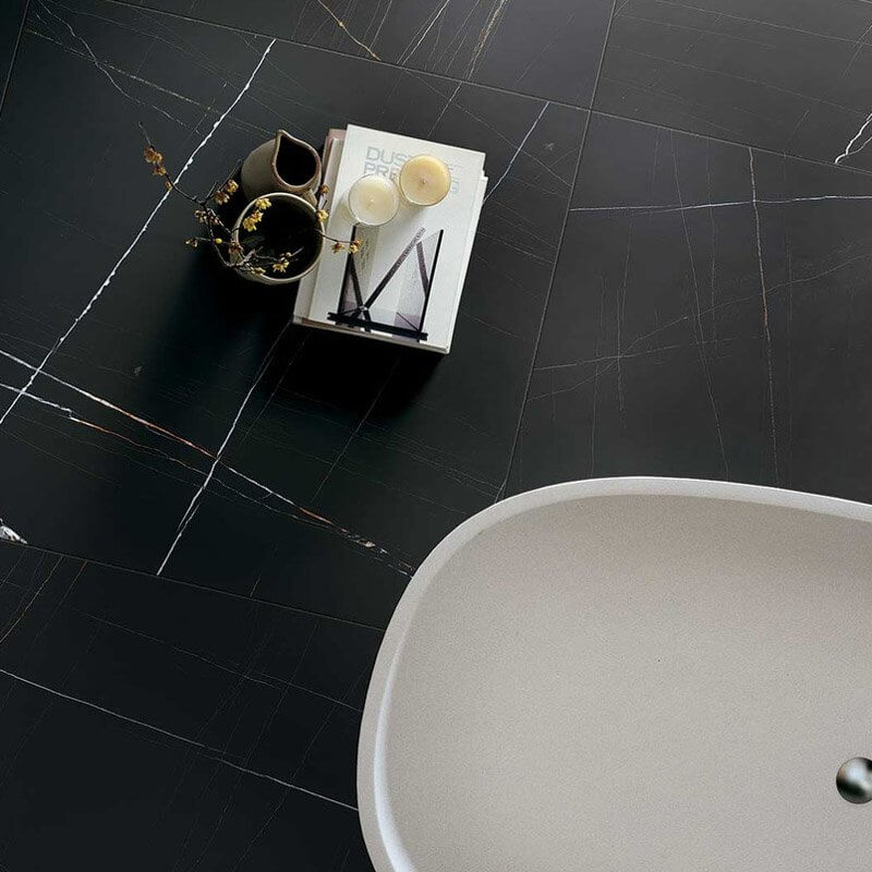Gres Porcellanato Effetto Marmo Rettificato Lucido 60x120 9mm Sahara Noir Stones & More 2.0 - Florim