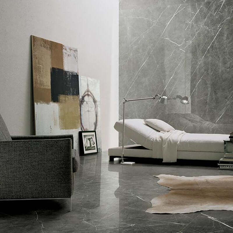 Gres Porcellanato Effetto Marmo Rettificato Lucido 80x80 6mm Charming Amber Prexious - Florim
