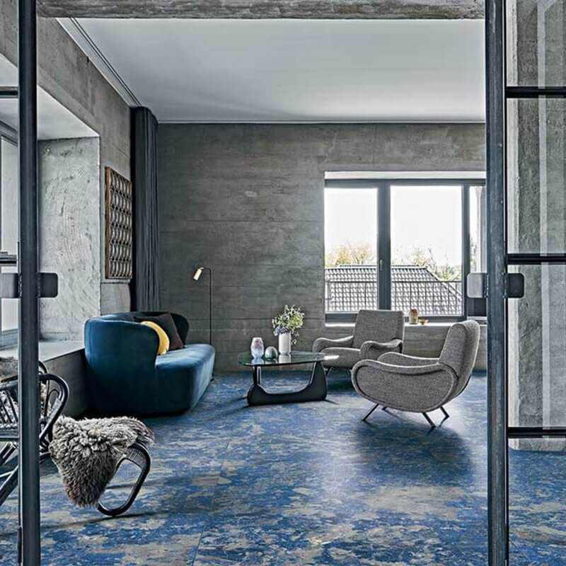 Gres Porcellanato Effetto Marmo Rettificato Naturale 120x120 6mm Sodalite Bleu Les Bijoux - Florim
