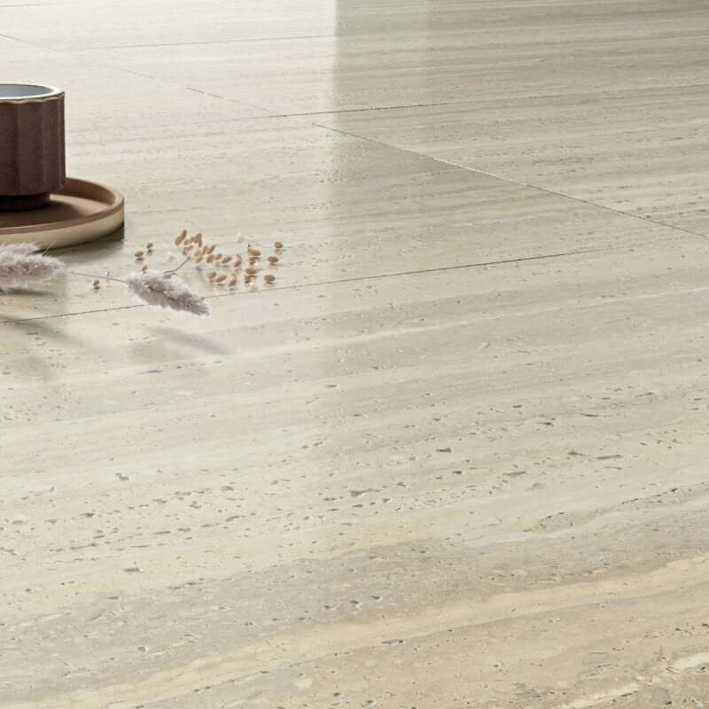Gres Porcellanato Effetto Marmo Rettificato Naturale 20x120 8.5mm Crema Dorica - Ariana